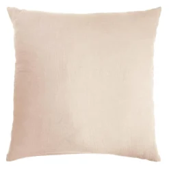 EMINZA Taie d'oreiller carrée gaze de coton (60 x 60 cm) Gaïa Rose poudré New