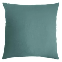 EMINZA Taie d'oreiller carrée gaze de coton (80 x 80 cm) Gaïa Bleu canard New