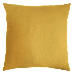 EMINZA Taie d'oreiller carrée gaze de coton (80 x 80 cm) Gaïa Jaune safran Sale