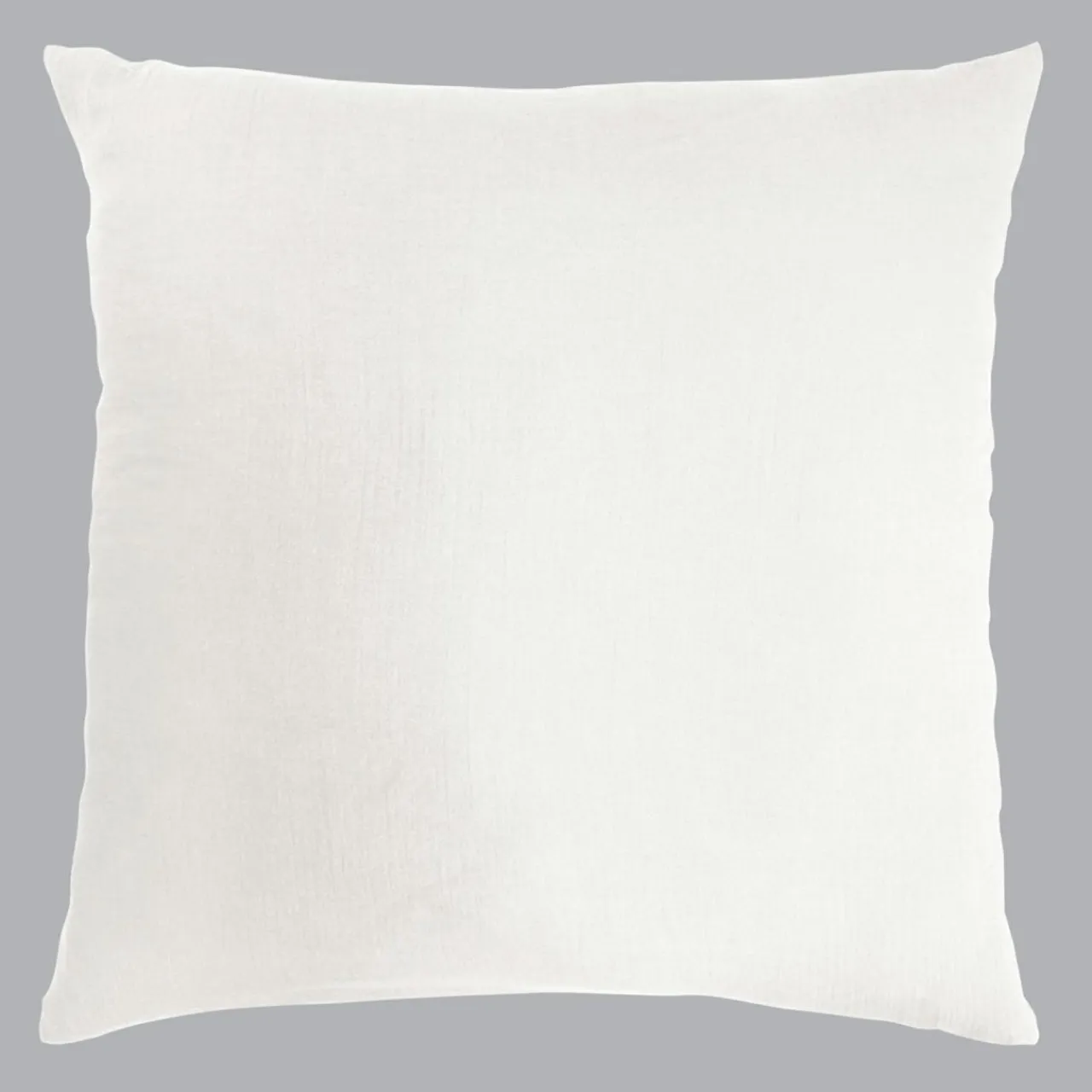 EMINZA Taie d'oreiller carrée gaze de coton (80 x 80 cm) Gaïa chantilly Blanc Best