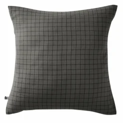 EMINZA Taie d'oreiller carrée gaze de coton (60 x 60 cm) Gaïa Mix Gris granit Gris foncé Online