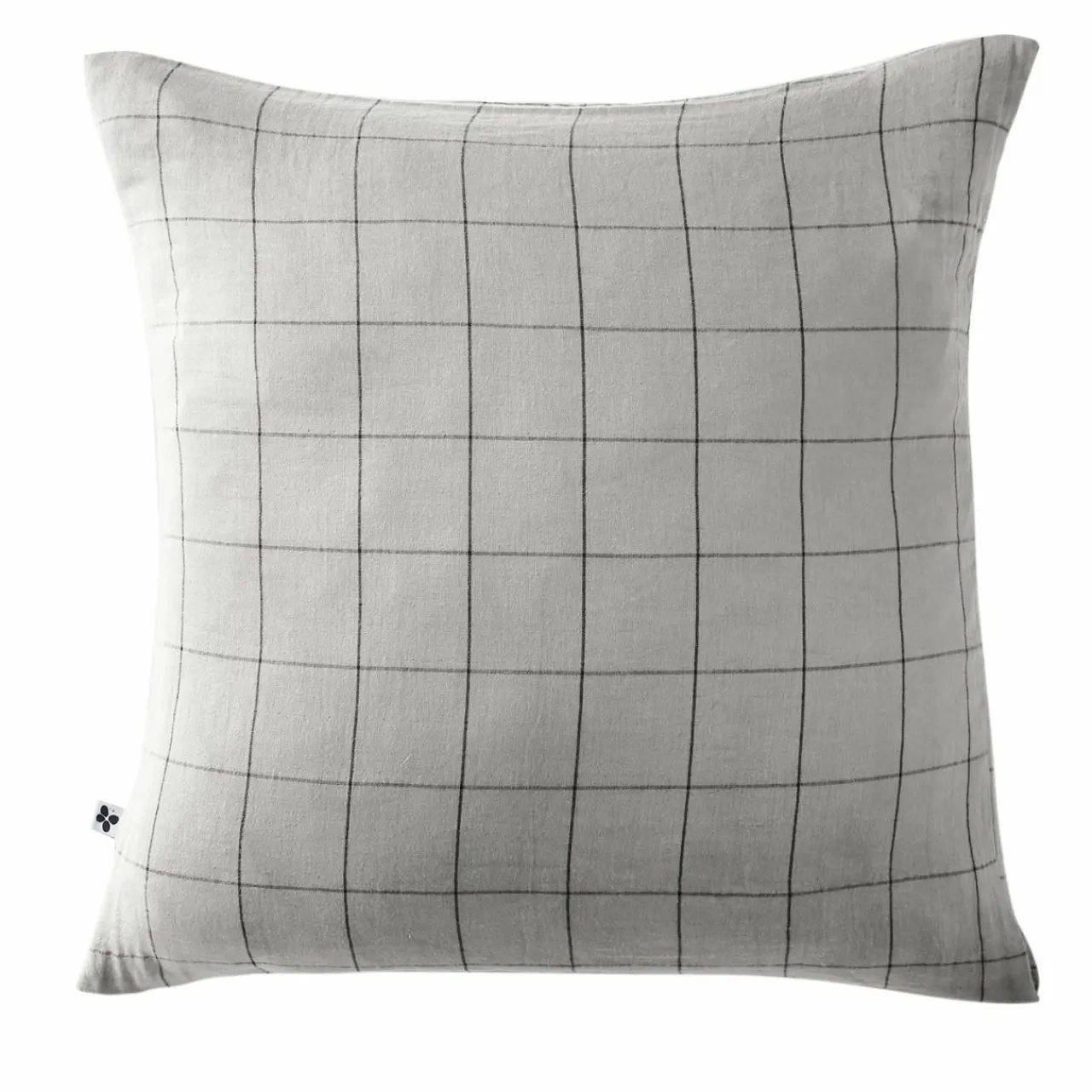 EMINZA Taie d'oreiller carrée gaze de coton (60 x 60 cm) Gaïa Match Gris nuage Gris clair Clearance