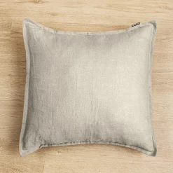 EMINZA Taie d'oreiller carrée lin lavé (60 x 60 cm) Louise Beige Sale
