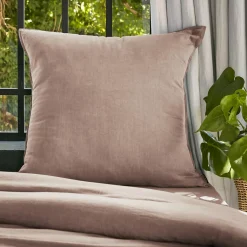 EMINZA Taie d'oreiller carrée lyocell Tencel™ lavé (80 x 80 cm) Olivia blush Rose Hot