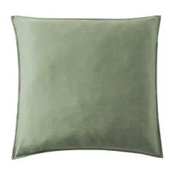 EMINZA Taie d'oreiller carrée lyocell Tencel™ lavé (80 x 80 cm) Olivia Vert romarin Clearance
