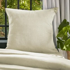 EMINZA Taie d'oreiller carrée lyocell Tencel™ lavé (80 x 80 cm) Olivia pampa Beige Best