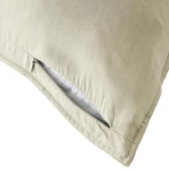EMINZA Taie d'oreiller carrée lyocell Tencel™ lavé (80 x 80 cm) Olivia pampa Beige Best
