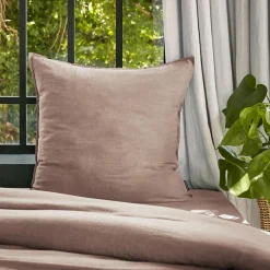 EMINZA Taie d'oreiller carrée lyocell Tencel™ lavé (63 x 63 cm) Olivia blush Rose Clearance