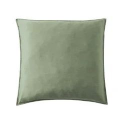 EMINZA Taie d'oreiller carrée lyocell Tencel™ lavé (63 x 63 cm) Olivia Vert romarin Outlet