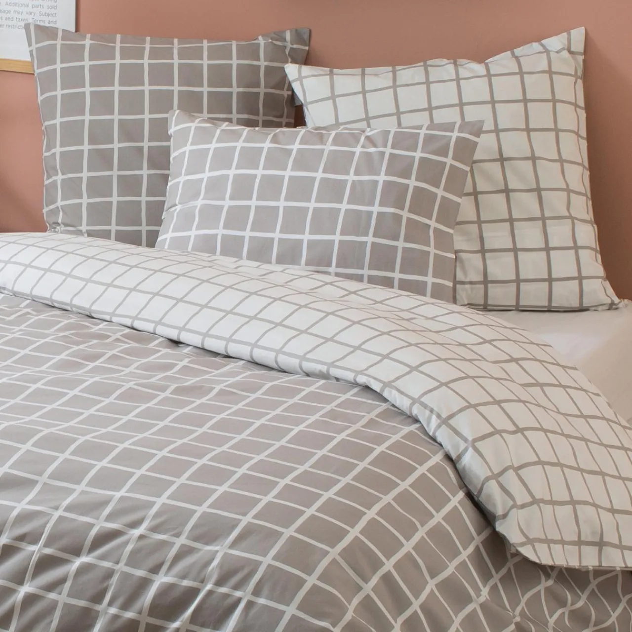 TRADILINGE Taie d'oreiller carrée percale de coton (65 x 65 cm) Max e Gris Hot