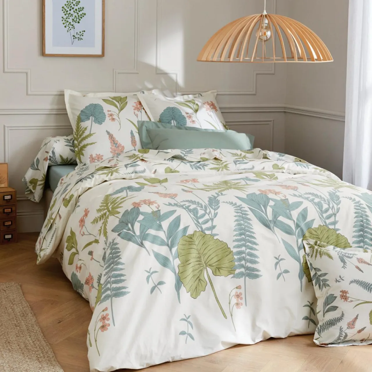 TRADILINGE Taie d'oreiller carrée percale de coton (65 x 65 cm) Féerie Multicolore Hot