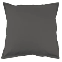 EMINZA Taie d'oreiller carrée percale de coton (80 x 80 cm) Cali Gris Anthracite Discount