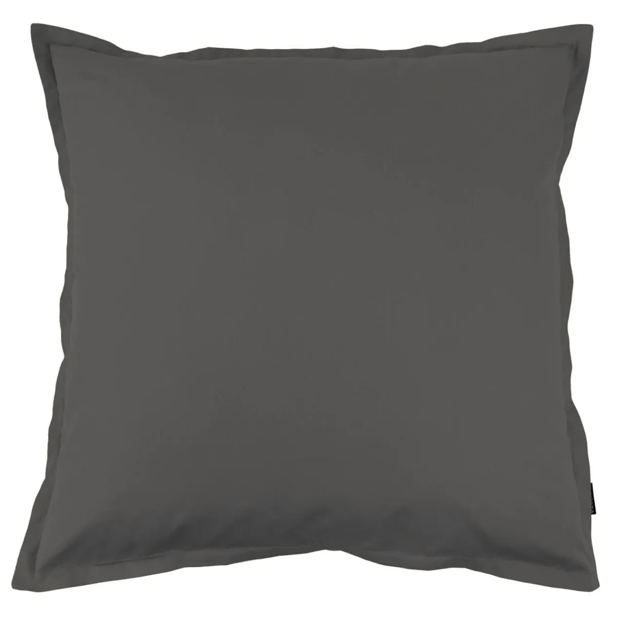 EMINZA Taie d'oreiller carrée percale de coton (80 x 80 cm) Cali Gris Anthracite Discount