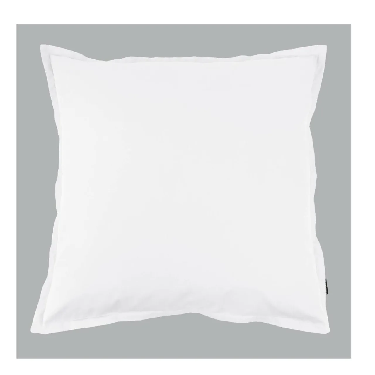 EMINZA Taie d'oreiller carrée percale de coton (65 x 65 cm) Cali Blanc