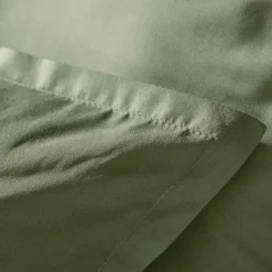 EMINZA Taie d'oreiller carrée percale de coton (65 x 65 cm) Cali Vert romarin New