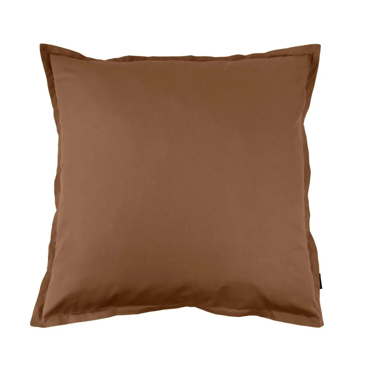 EMINZA Taie d'oreiller carrée percale de coton (65 x 65 cm) Cali Marron Chocolat Hot