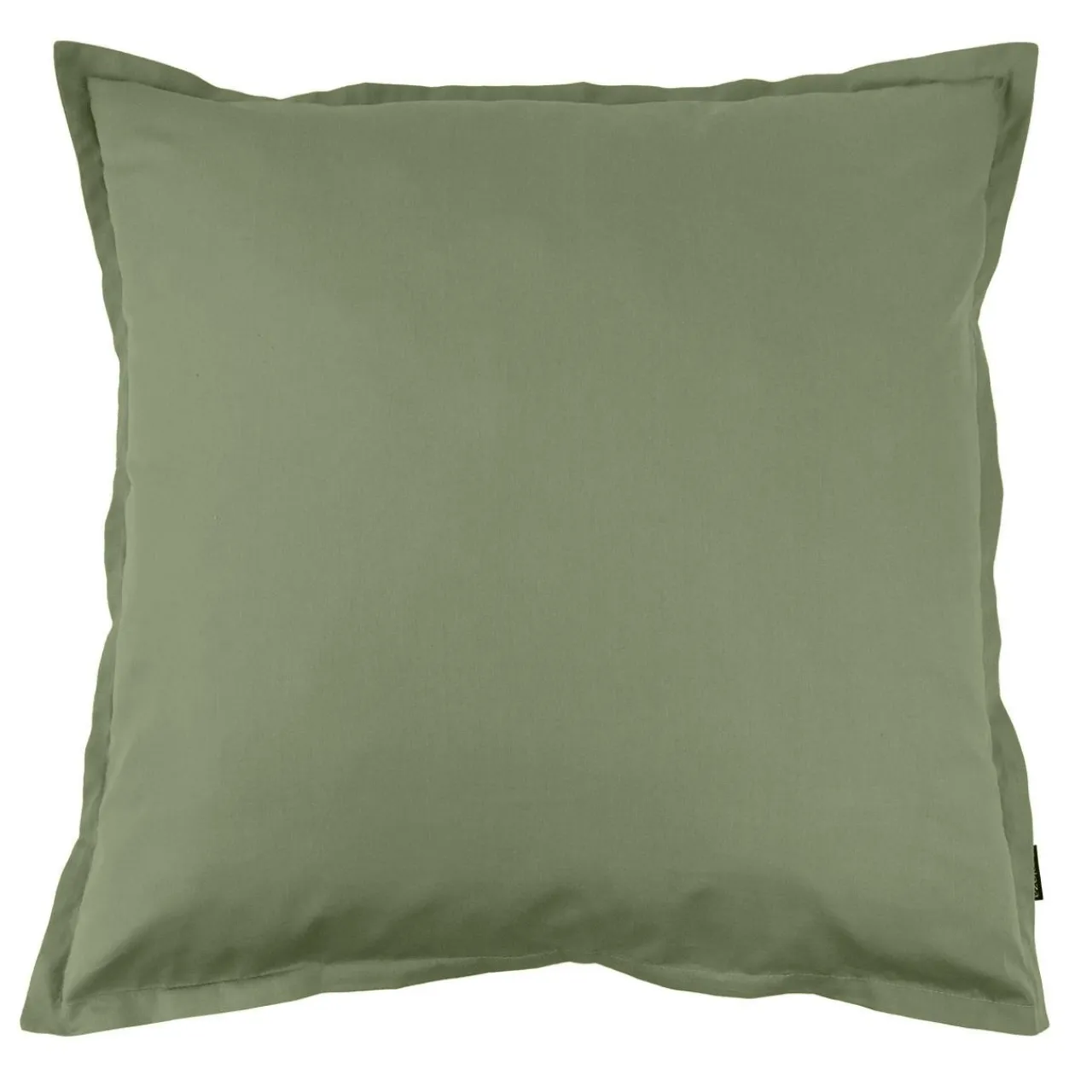 EMINZA Taie d'oreiller carrée percale de coton (80 x 80 cm) Cali Vert romarin