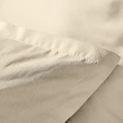 EMINZA Taie d'oreiller carrée percale de coton (80 x 80 cm) Cali Beige New
