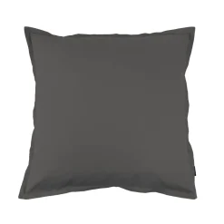 EMINZA Taie d'oreiller carrée percale de coton (65 x 65 cm) Cali Gris Anthracite Best
