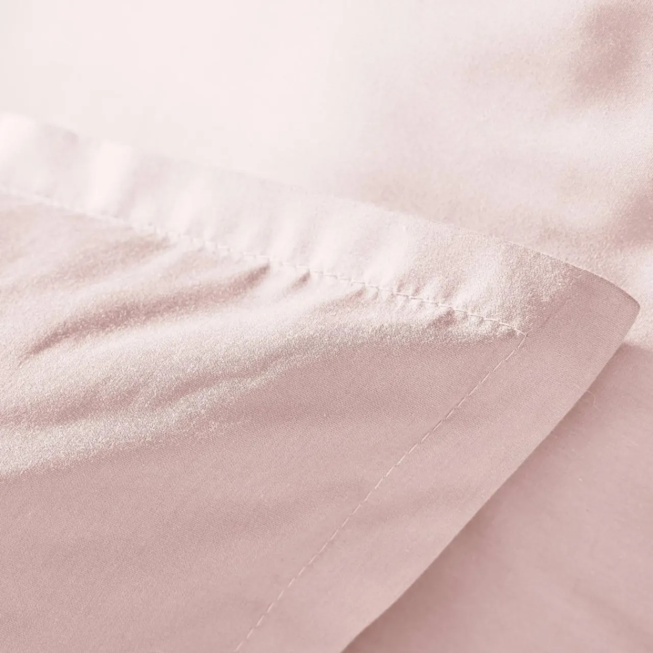 EMINZA Taie d'oreiller carrée percale de coton (80 x 80 cm) Cali Rose poudré New