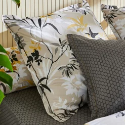 TRADILINGE Taie d'oreiller carrée percale de coton (65 x 65 cm) Asia Beige Hot