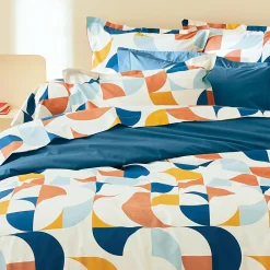 TRADILINGE Taie d'oreiller carrée percale de coton (65 x 65 cm) Modulo Multicolore Outlet