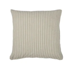 EMINZA Taie d'oreiller carrée réversible coton texturé et percale (60 x 60 cm) Alice Ecru Discount