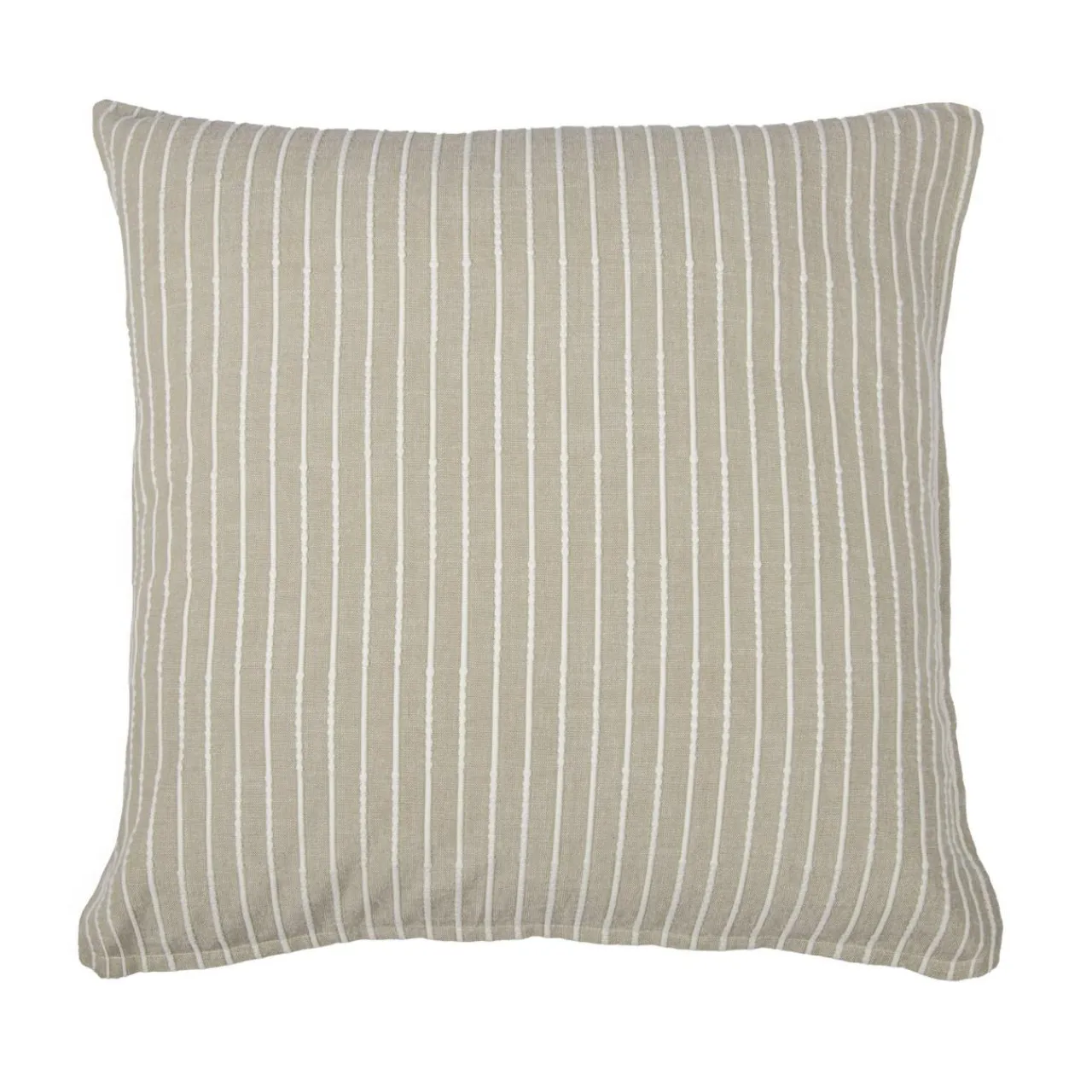 EMINZA Taie d'oreiller carrée réversible coton texturé et percale (80 x 80 cm) Alice Ecru Outlet