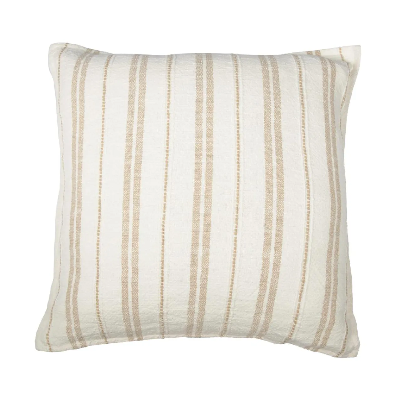 EMINZA Taie d'oreiller carrée réversible coton texturé et percale (80 x 80 cm) Alice Ficelle Clearance