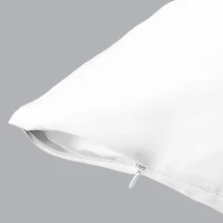 EMINZA Taie d'oreiller carrée soie de mûrier (63 x 63 cm) Mizuki he Blanc Discount