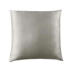 EMINZA Taie d'oreiller carrée soie de mûrier (63 x 63 cm) Mizuki Gris clair Hot