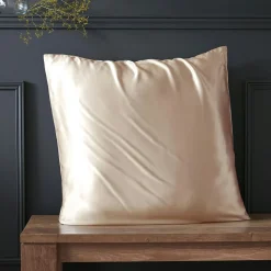 EMINZA Taie d'oreiller carrée soie de mûrier (80 x 80 cm) Mizuki pampa Beige Online