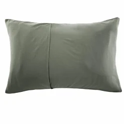 EMINZA Taie d'oreiller quadruple gaze de coton ( 50 x 70 cm) Victoria x Gaïa Vert romarin Hot