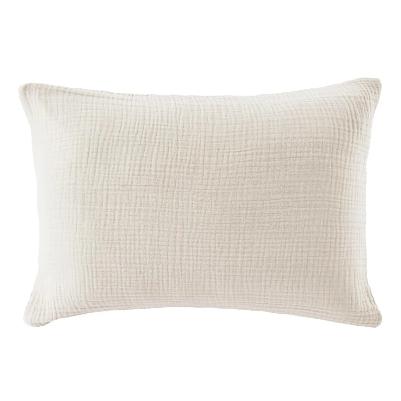 EMINZA Taie d'oreiller quadruple gaze de coton (50 x 70 cm) Victoria x Gaïa pampa Beige
