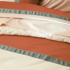 TRADILINGE Taie d'oreiller rectangulaire percale de coton (50 x 70 cm) Macassar Cognac Clearance
