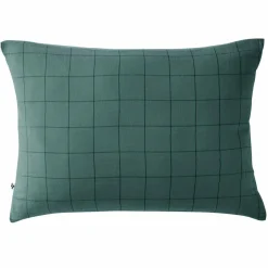 EMINZA Taie d'oreiller rectangulaire gaze de coton (50 x 70 cm) Gaïa Match Bleu canard Clearance