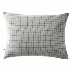 EMINZA Taie d'oreiller rectangulaire gaze de coton (50 x 70 cm) Gaïa Mix Gris nuage Gris clair Online