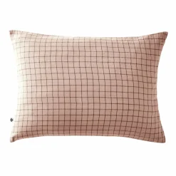 EMINZA Taie d'oreiller rectangulaire gaze de coton (50 x 70 cm) Gaïa Mix Rose poudré Discount