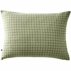 EMINZA Taie d'oreiller rectangulaire gaze de coton (50 x 70 cm) Gaïa Mix Vert tilleul New
