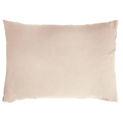 EMINZA Taie d'oreiller rectangulaire gaze de coton (50 x 70 cm) Gaïa Rose poudré Best