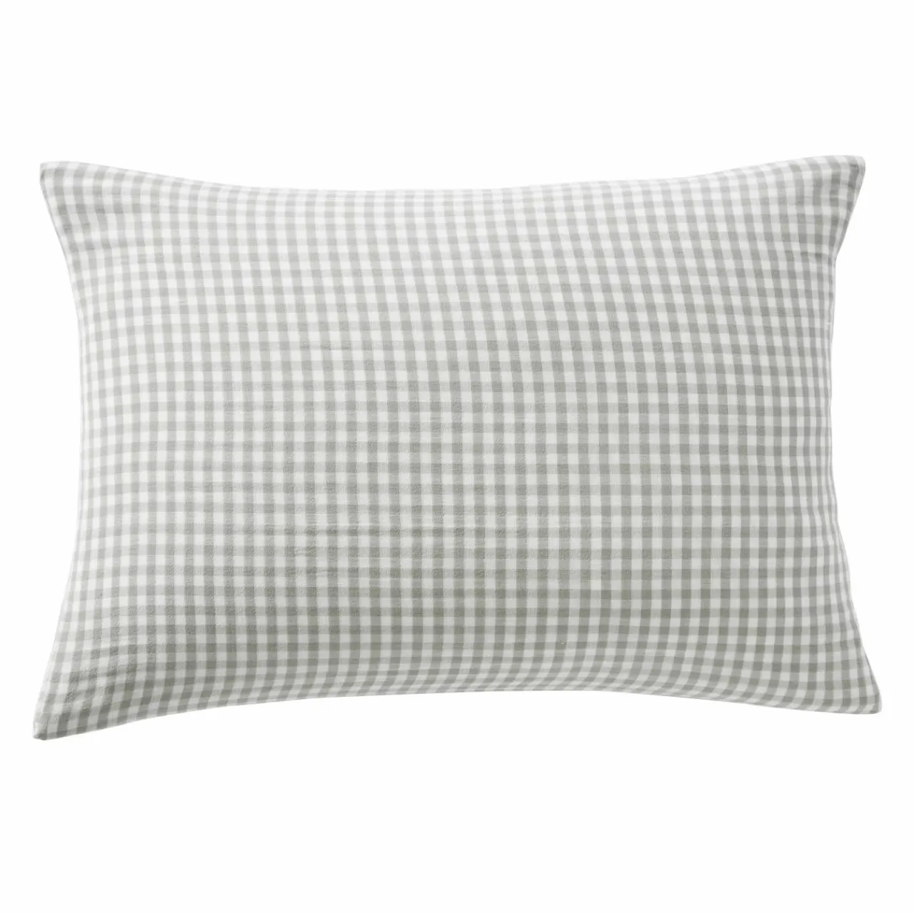 EMINZA Taie d'oreiller rectangulaire gaze de coton (50 x 70 cm) Gaïa vichy Vert Eucalyptus