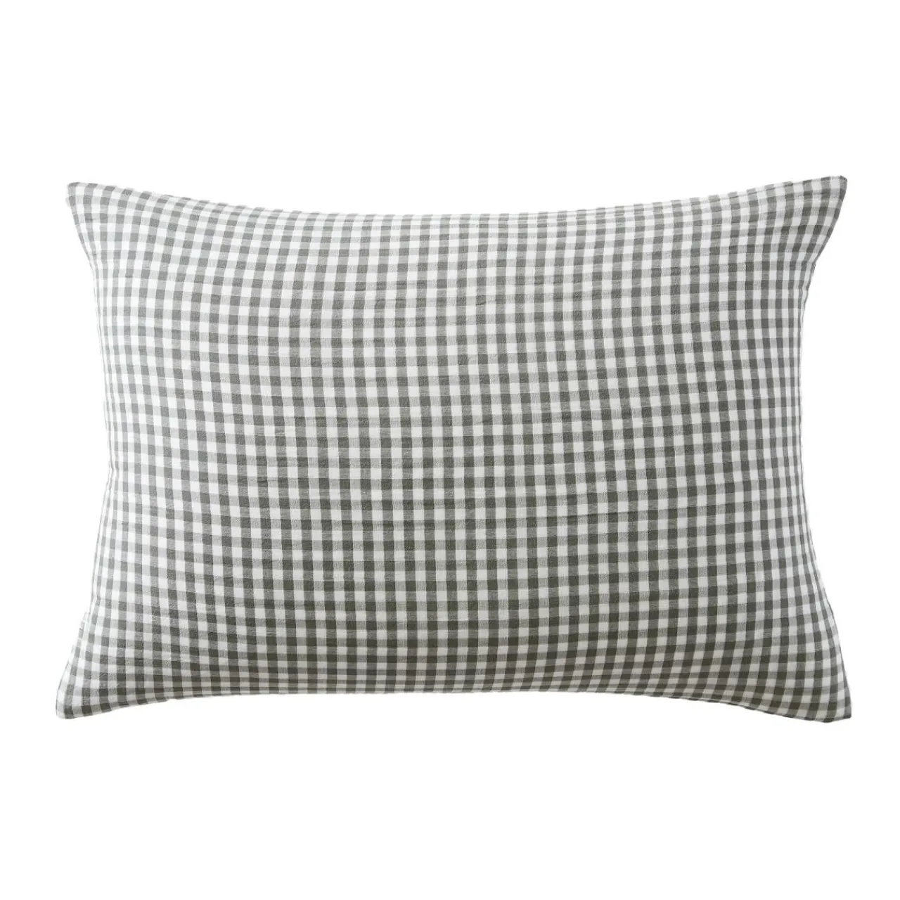EMINZA Taie d'oreiller rectangulaire gaze de coton (50 x 70 cm) Gaïa vichy Vert romarin Discount