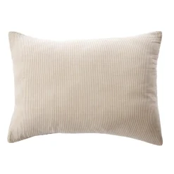 EMINZA Taie d'oreiller Rectangulaire gaze de coton (50 x 80 cm) Gaïa rayures Ficelle Rayure Ficelle Clearance