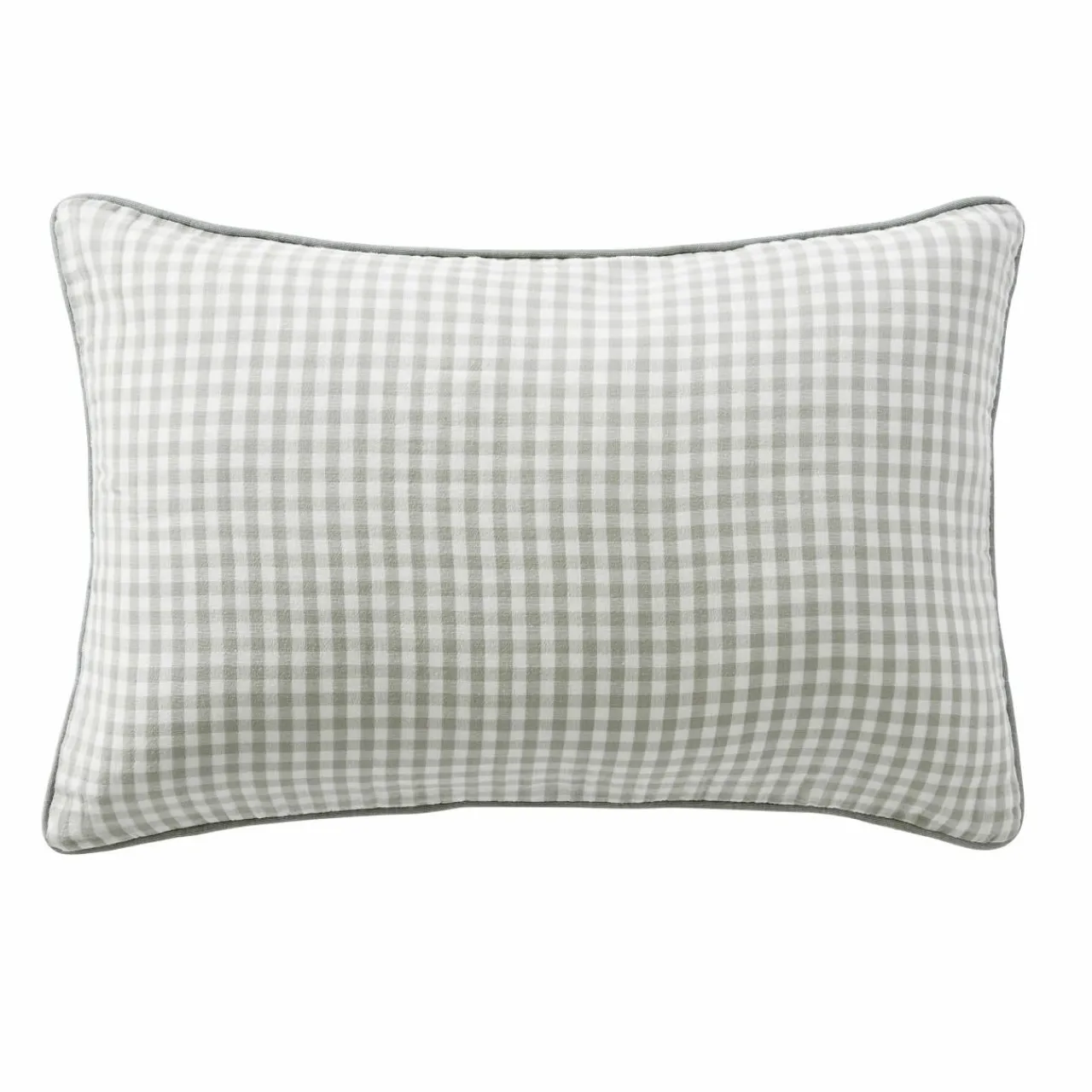 EMINZA Taie d'oreiller rectangulaire gaze de coton (50 x 80 cm) Gaïa Vichy Vert eucalyptus Vichy eucalyptus Hot