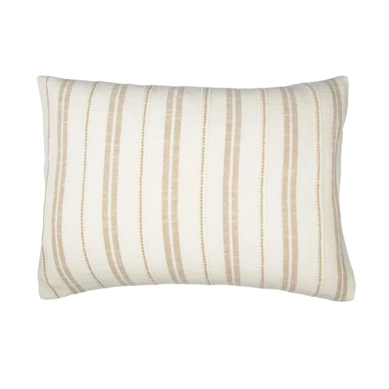 EMINZA Taie d'oreiller rectangulaire réversible coton texturé et percale (50 x 70 cm) Alice Ficelle Discount