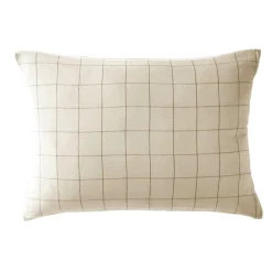 EMINZA Taie d'oreiller rectangulaire gaze de coton (50 x 70 cm) Gaïa Match pampa Beige Discount