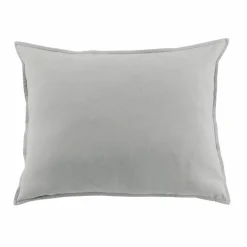 EMINZA Taie d'oreiller rectangulaire flanelle de coton (50 x 80 cm) Nina Gris clair Outlet
