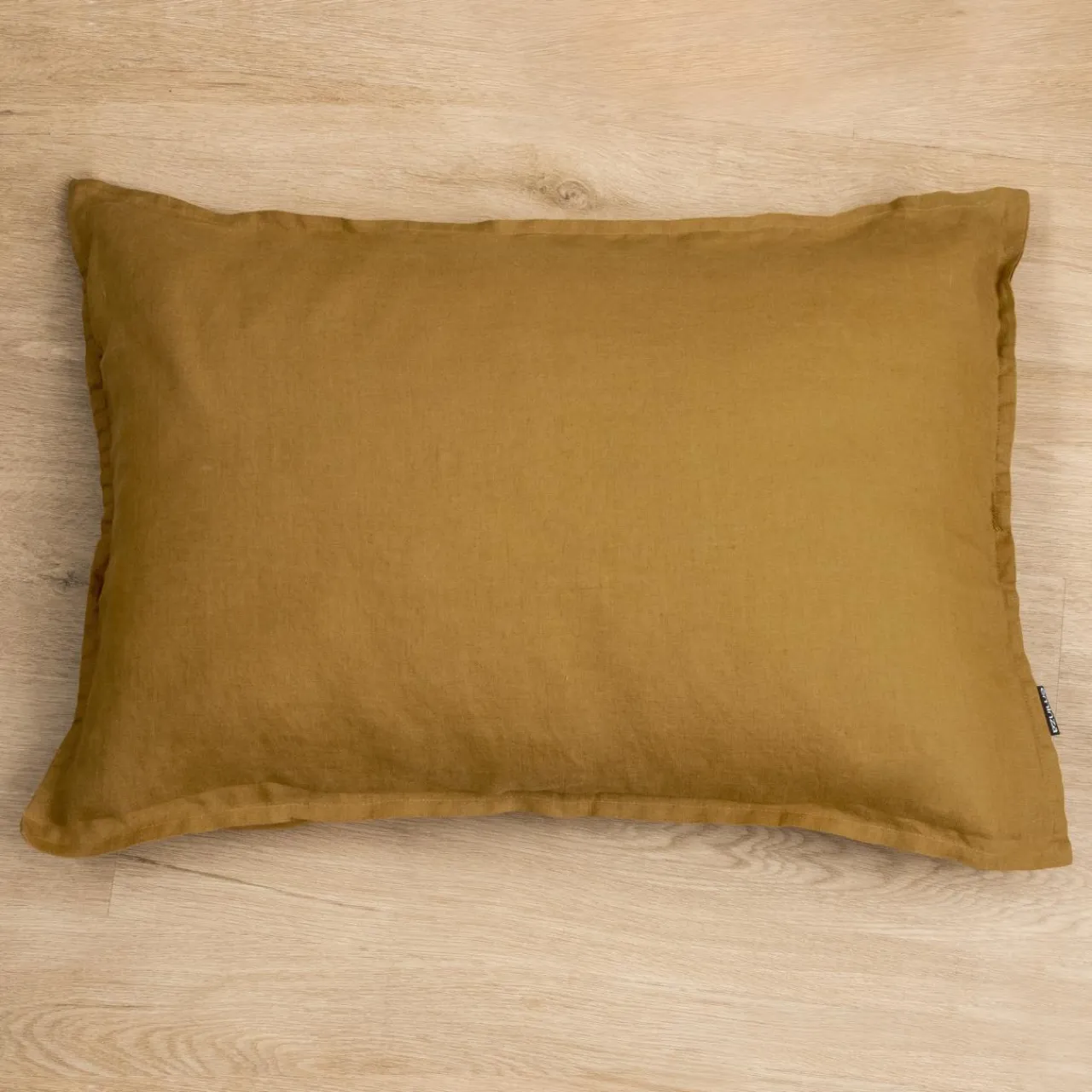 EMINZA Taie d'oreiller rectangulaire lin lavé (50 x 70 cm) Louise Caramel Sale