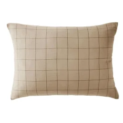EMINZA Taie d'oreiller rectangulaire gaze de coton (50 x 70 cm) Gaïa Match Ficelle Online