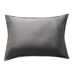 EMINZA Taie d'oreiller rectangulaire satin de bambou (50 x 70 cm) Sienna granit Gris New
